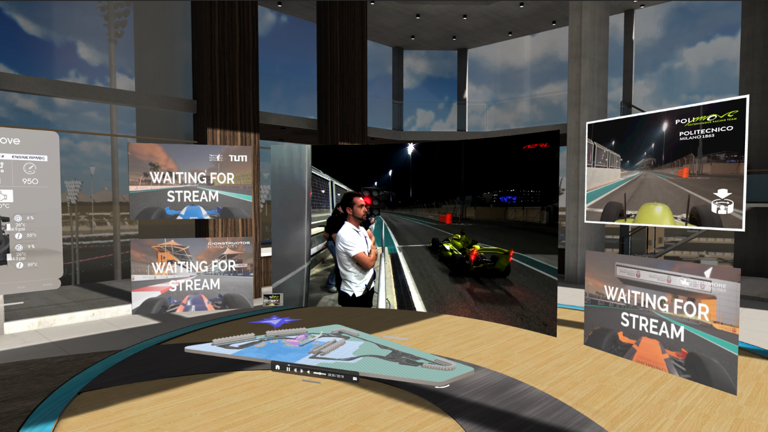 VR headset racing app experience for immersive sports and training