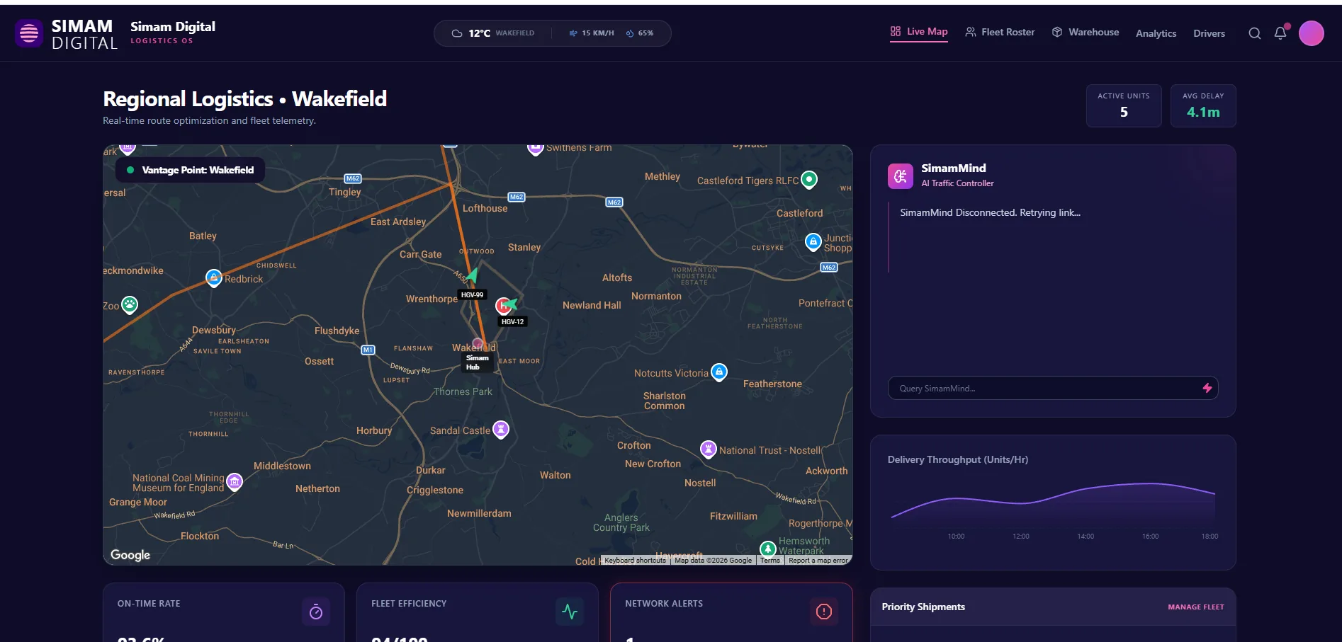 Logistics monitoring app