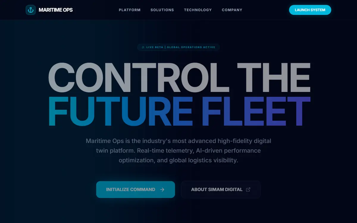 Maritime Ops dashboard