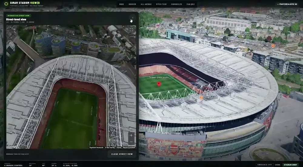 Still from the Stadium Viewer film